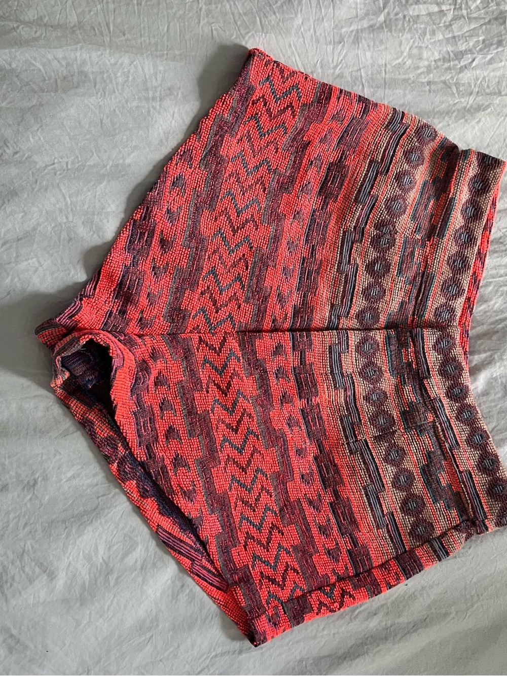 Womens Patterned Knit Shorts